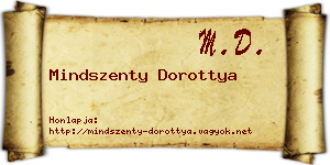 Mindszenty Dorottya névjegykártya